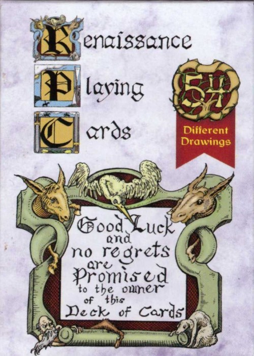 Renaissance Playing Cards Purple front image