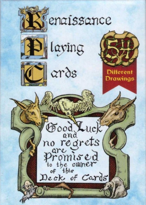 Renaissance Playing Cards Blue front image