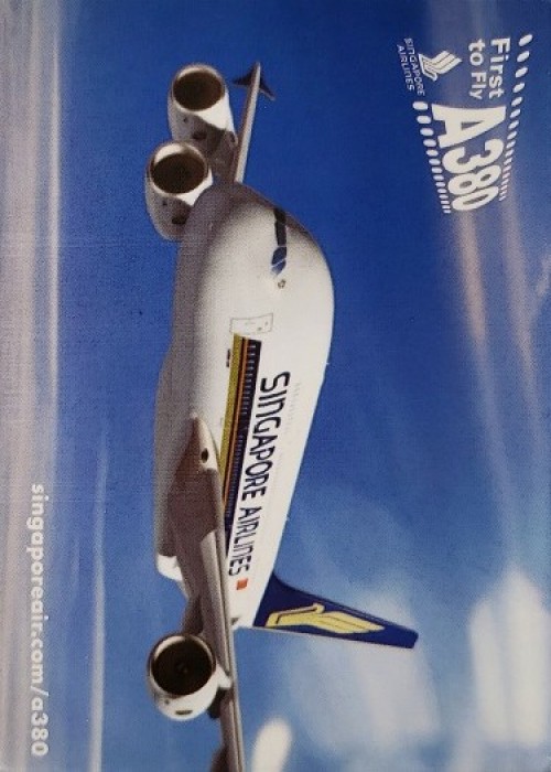 Singapore Airline - First to Fly A380 front image