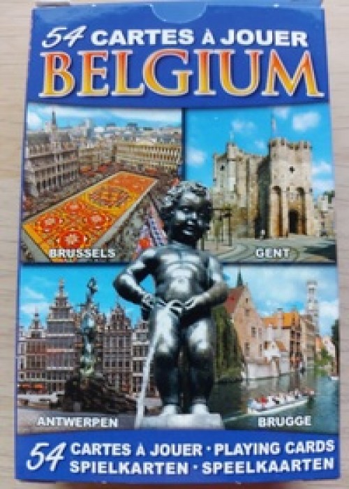 54 cartes a jouer Belgium - Blue front image