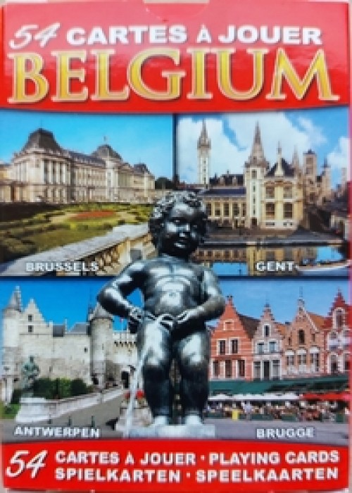 54 cartes a jouer Belgium - Red front image