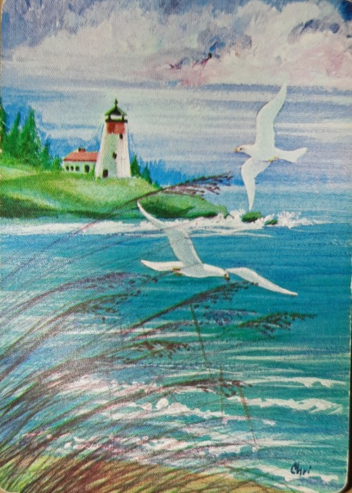 Lighthouse and Seagulls front image
