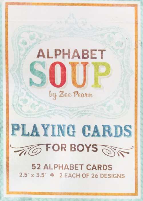Alphabet Soup Playing Cards For Boys front image