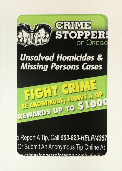 Crime Stoppers of Oregon front image