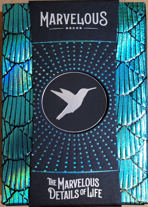 Hummingbird Feathers Gilded Blue front image