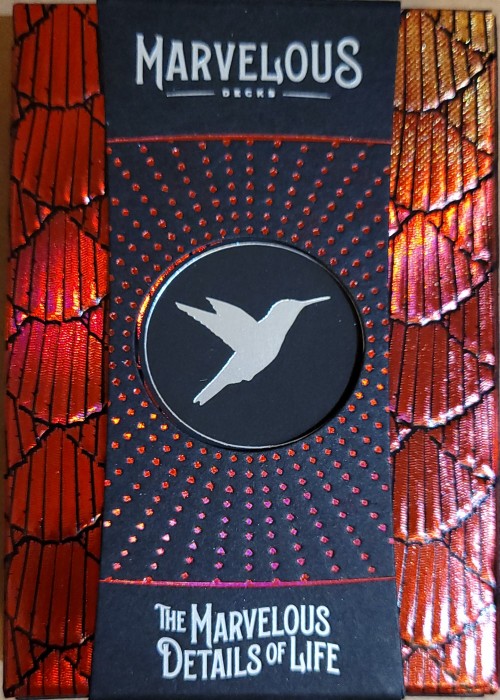 Hummingbird Feathers Gilded Red front image