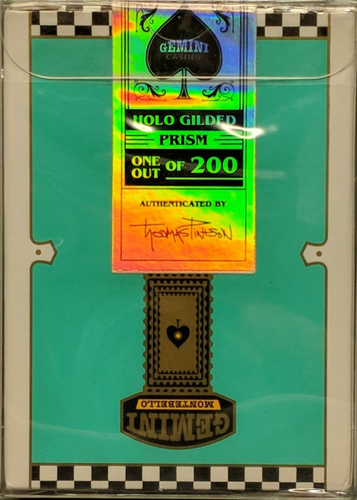 Gemini Casino Turquoise PRISM HOLO GILDED front image