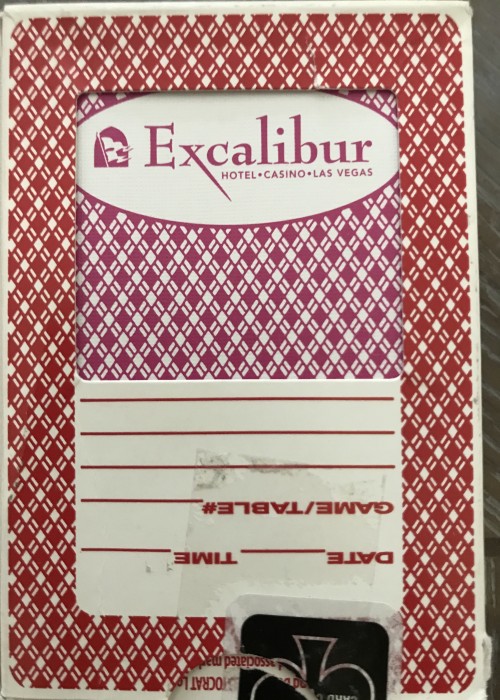 Excalibur Casino Deck (Flag logo before E) front image