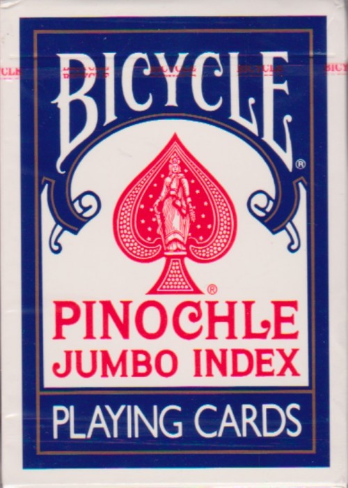 Rider Back Pinochle Jumbo Index Blue [Bicycle] front image