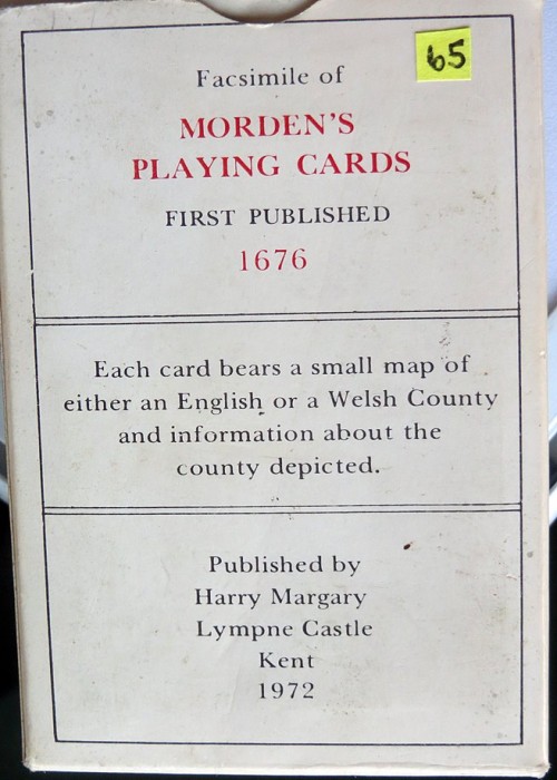 Facsimile of Mordens Playing Cards front image