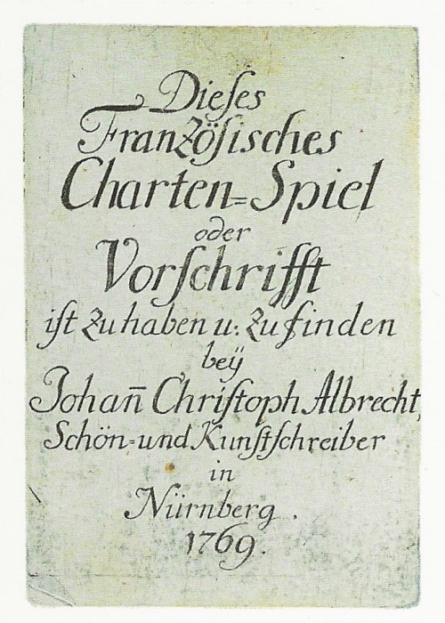 FranzÃ¶sisches Charten-Spiel front image