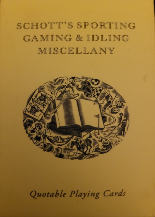 Schott's Sporting Gaming & Idling Miscellany front image