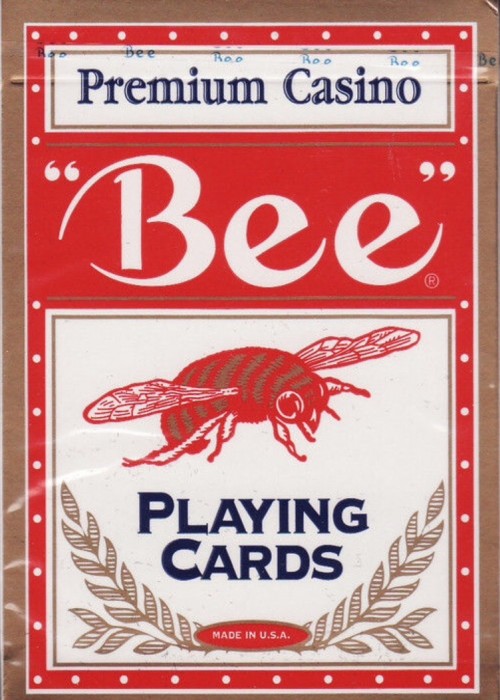 Bee Premium Casino White Bordered Red front image