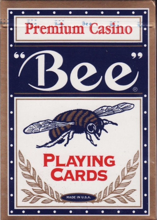 Bee Premium Casino White Bordered Blue front image
