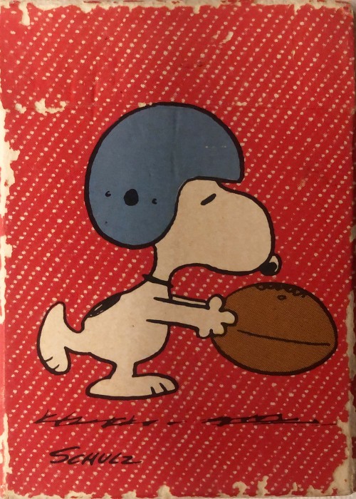 Peanuts Playing Cards (Hallmark) - Snoopy Kicking Football front image