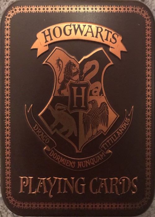 Hogwarts Playing Cards - Metal Tin front image