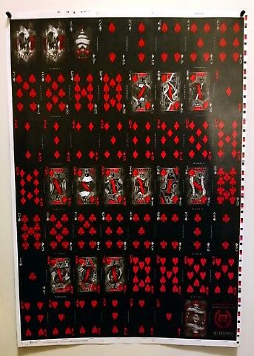 Red arcane uncut sheet front image