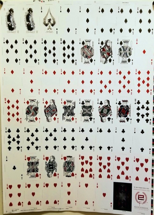 Red Artifice uncut sheet front image