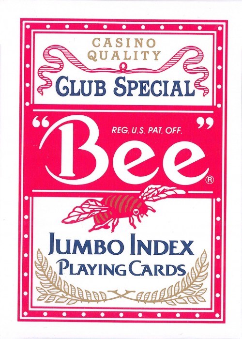 Bee Jumbo Index No 77 Red [Blue Seal] front image