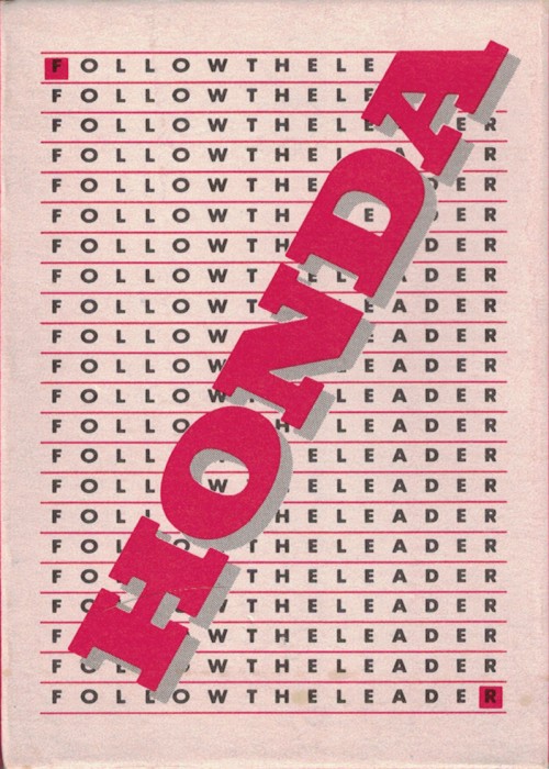 Honda (Follow the Leader) front image