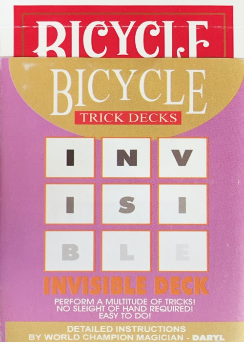 Invisible Deck Red [Bicycle] front image